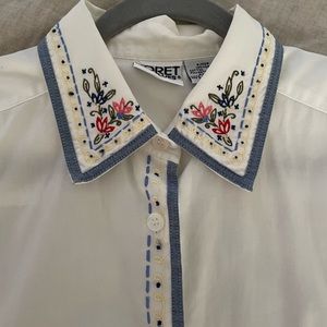 Vintage Embroidered Button Up